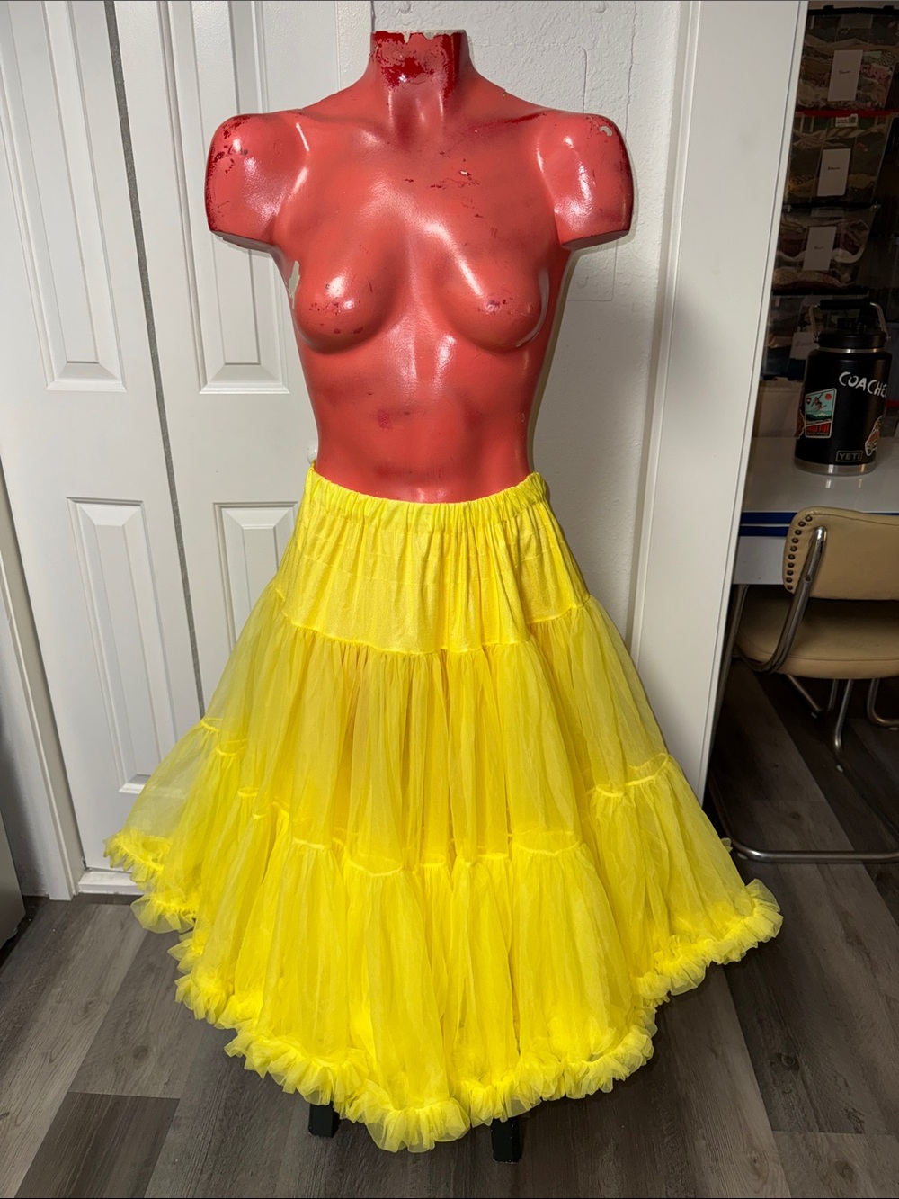 Vintage Malco Modes tiered ruffle skirt